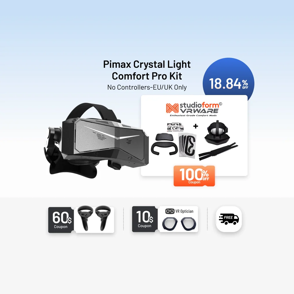 Pimax Crystal Light comfort Pro kit-no controllers-EU/UK only